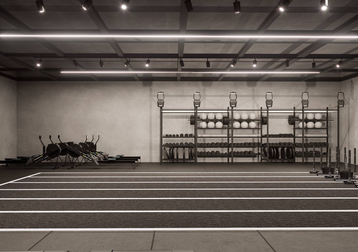 Racks e área de wall balls
