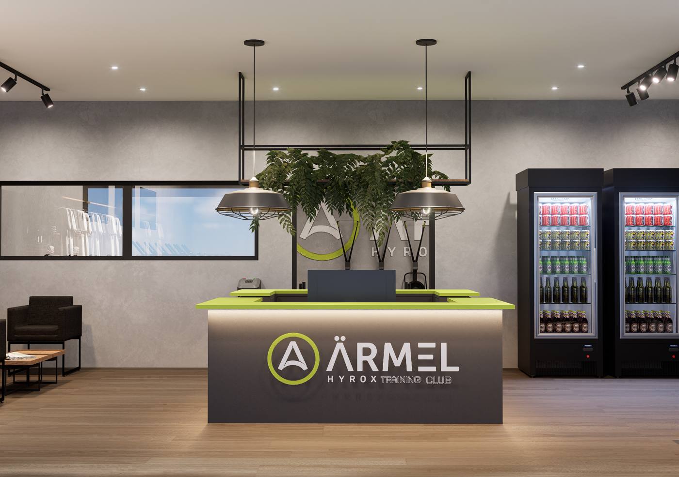 Projeto da recepção da unidade Ärmel Training Club